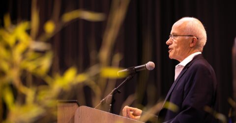 Discours sur scene du Président de l'Agglo du Pays de Dreux, Gerard Sourisseau